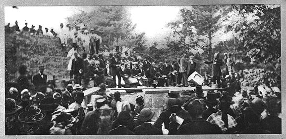 Laying the Corner Stone of the Methodist Church